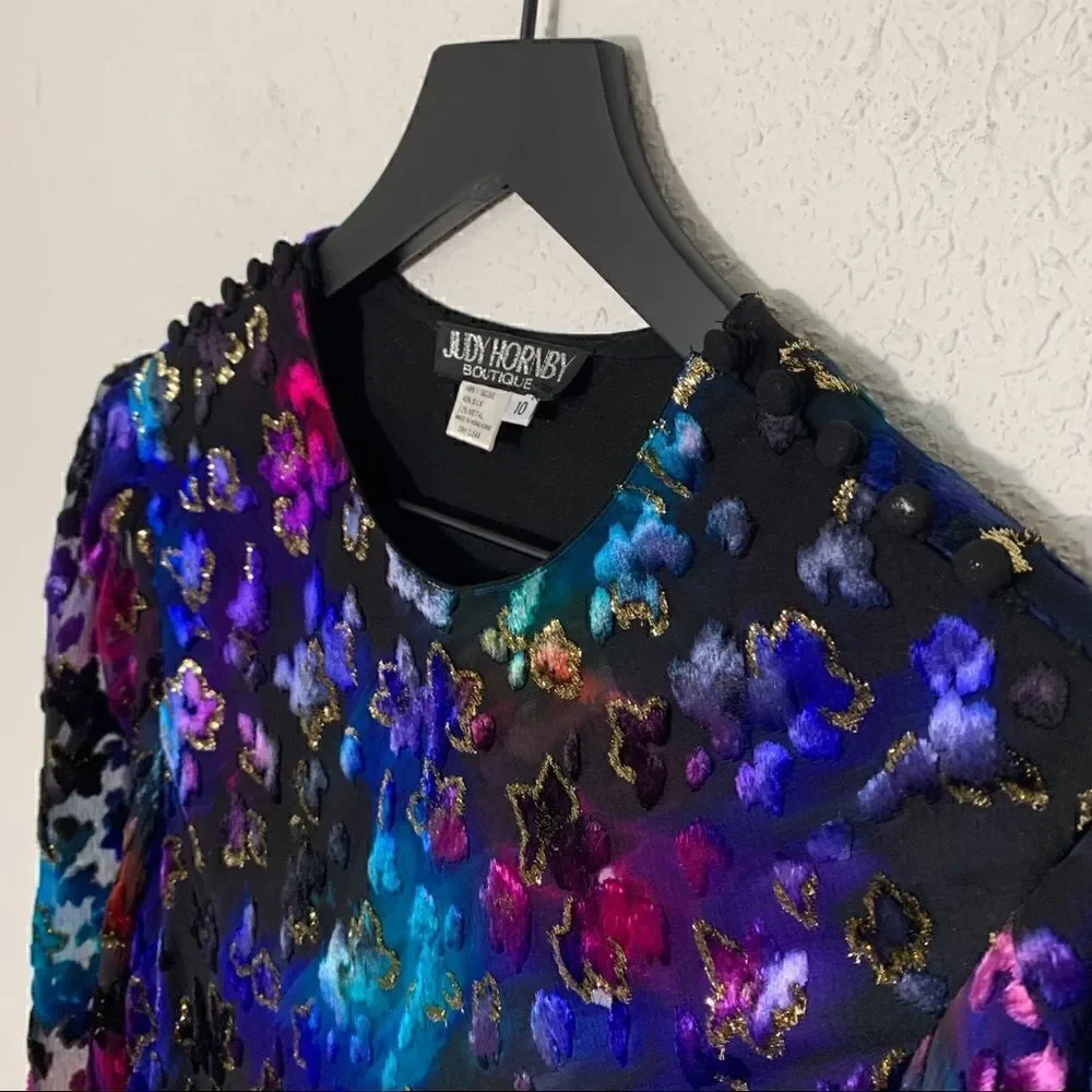 Judy Hornby 1980s multi color formal silk blend - Picture 4 of 10